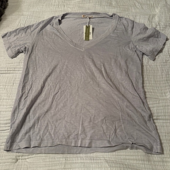 Marine Layer Soft Gray V-Neck Tee - Picture 4 of 10
